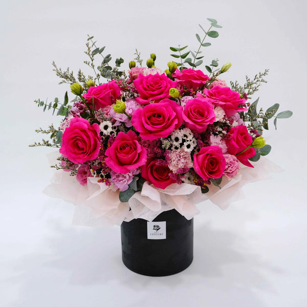 Scarlett Artisan Box | Hot Pink Roses Delivery KL & Selangor | Luxury ...