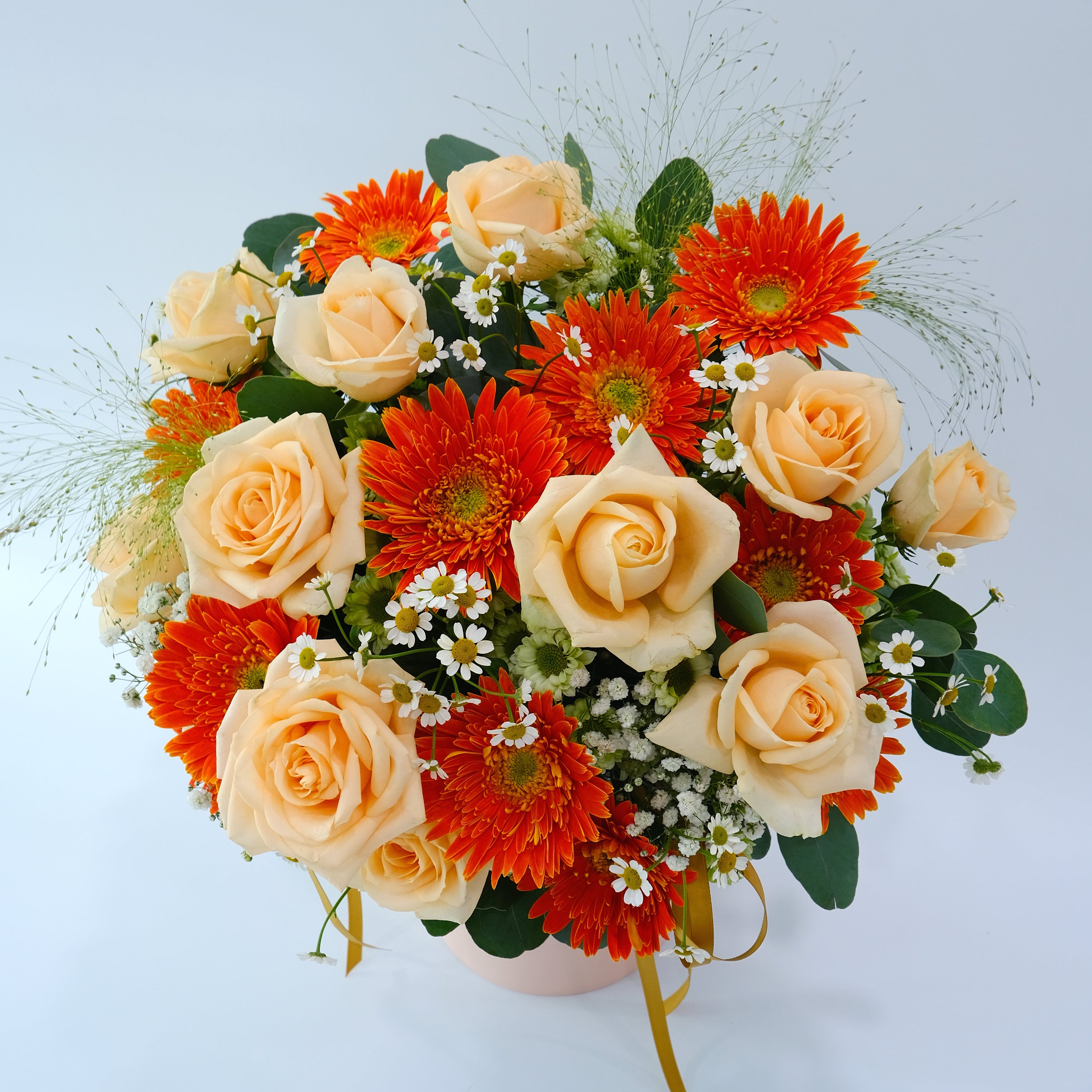 Amber Orange Daisy Flower Box