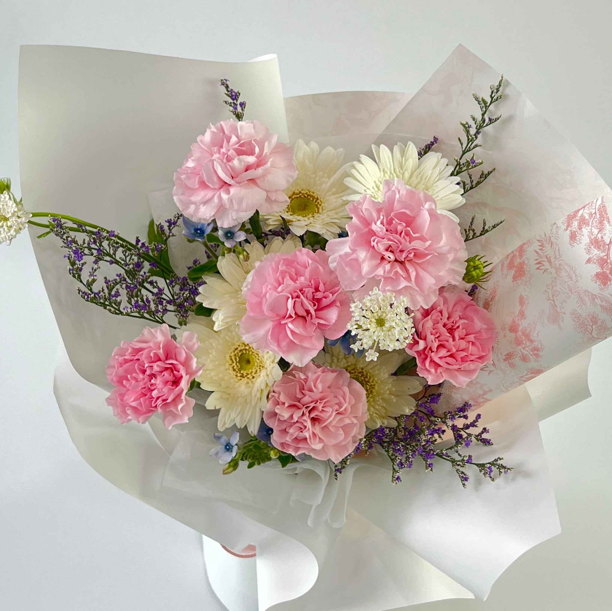 Ariel Pink Carnation Bouquet