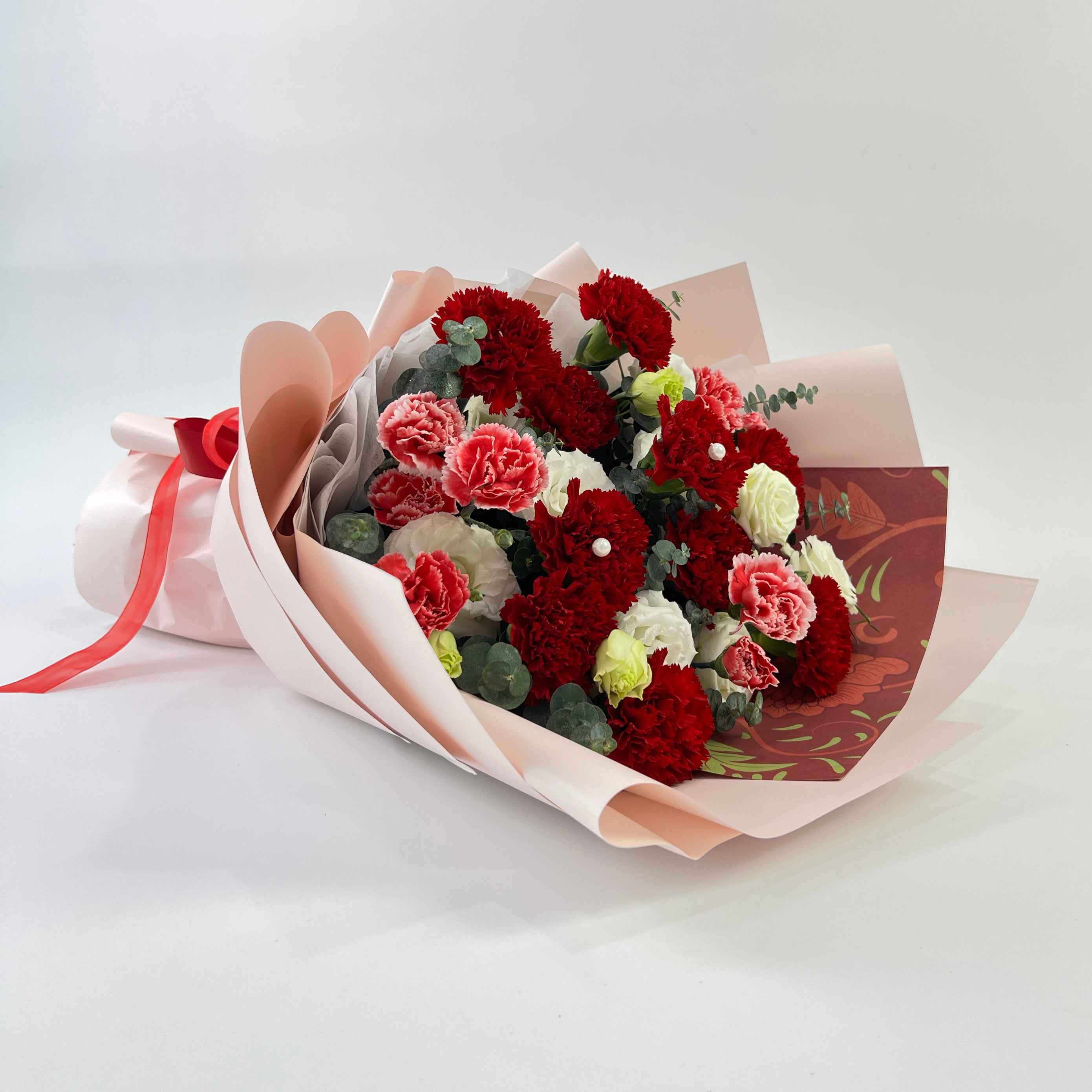 Everly Red Carnation Bouquet