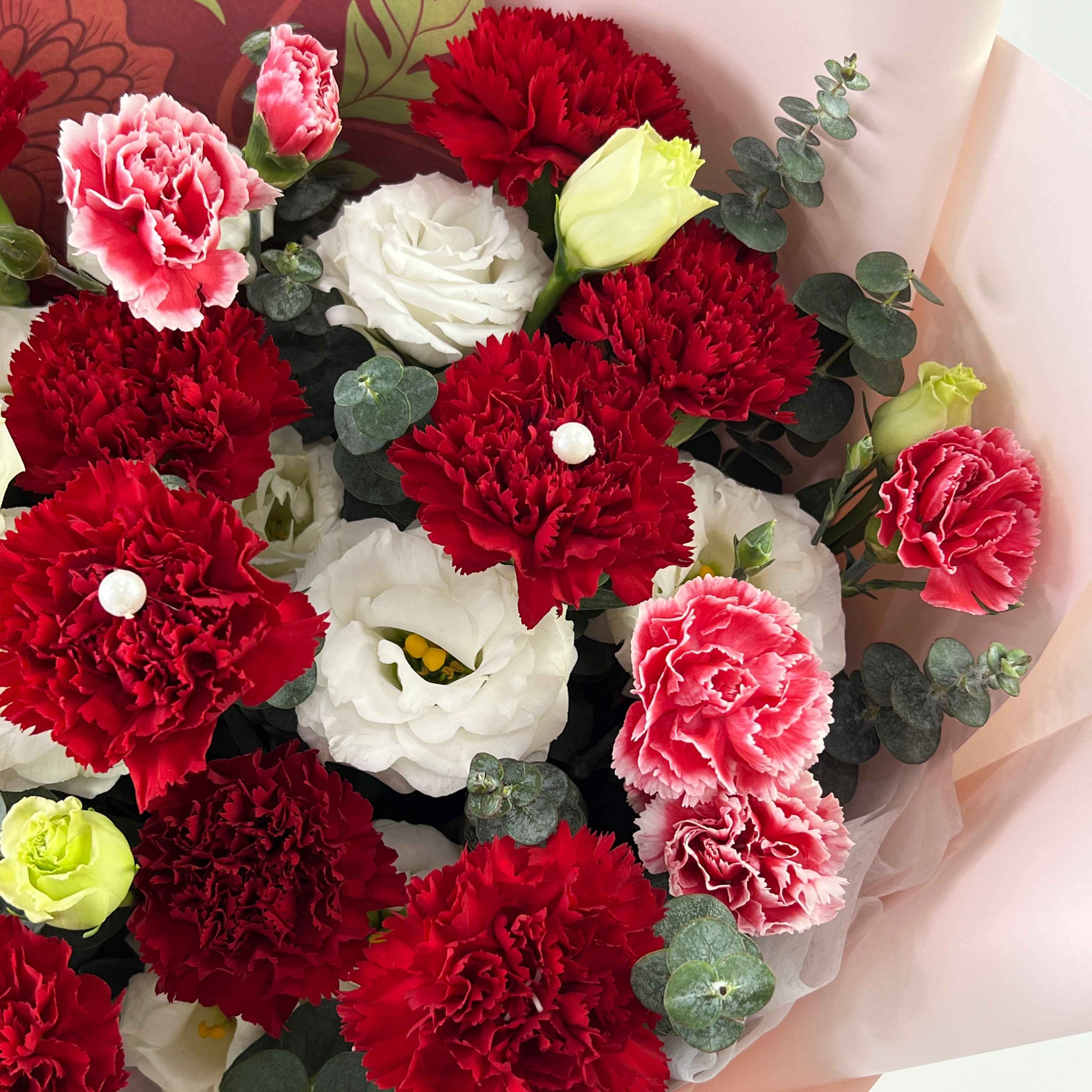 Everly Red Carnation Bouquet